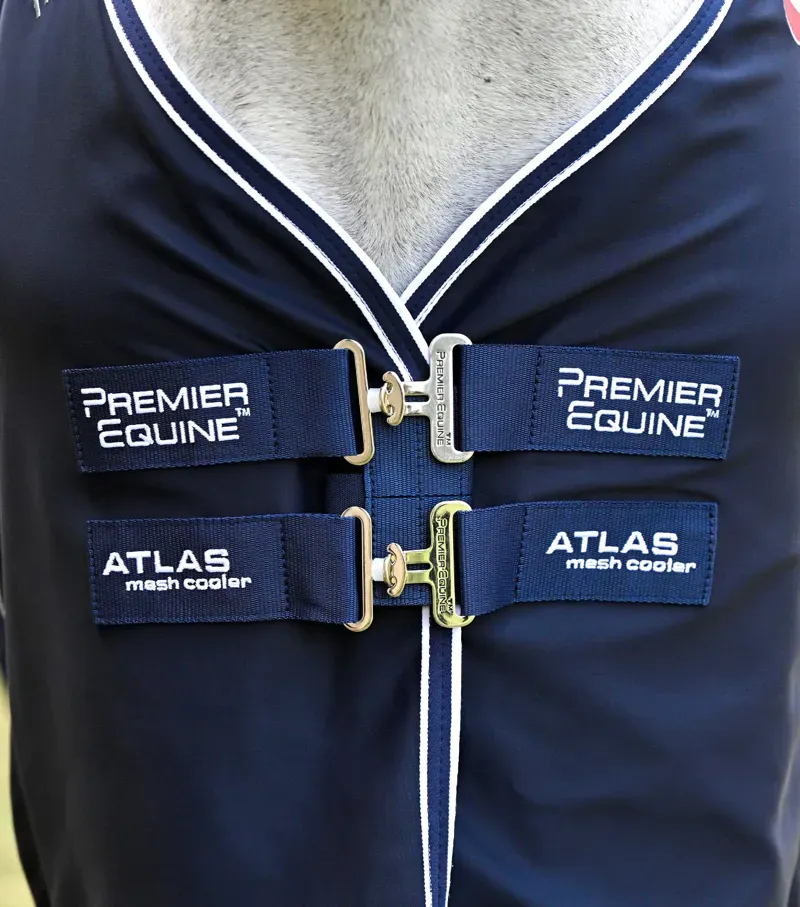 Premier Equine Atlas Mesh Horse Cooler Rug - Navy-1