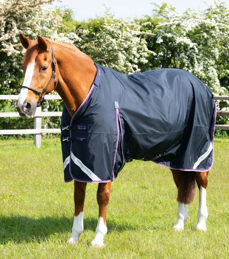 Premier Equine Buster 70g Turnout Rug With Classic Neck Cover - Navy-2