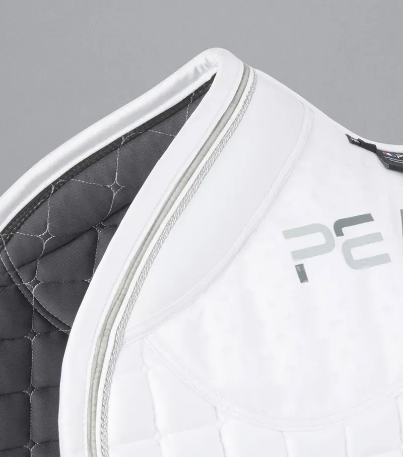 Premier Equine Azzure Anti-Slip Satin GP/Jump Square - White-2