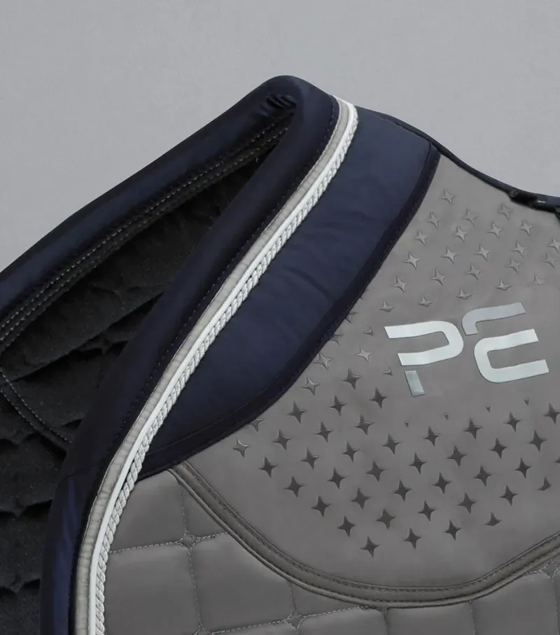 Premier Equine Azzure Anti-Slip Satin GP/Jump Square - Grey-2
