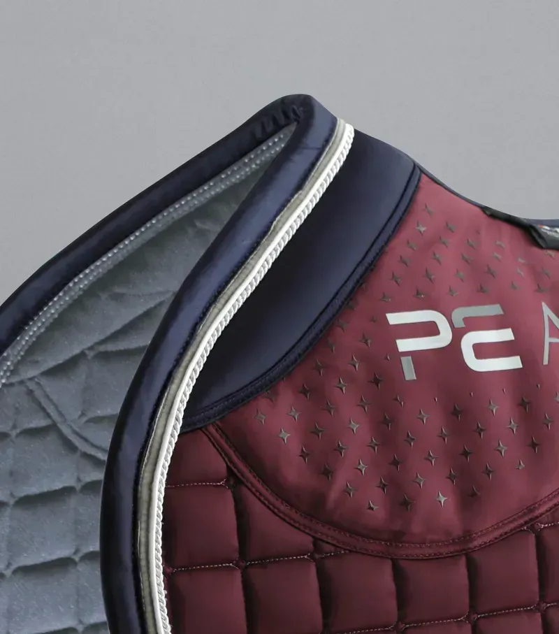Premier Equine Azzure Anti-Slip Satin GP/Jump Square - Wine-2
