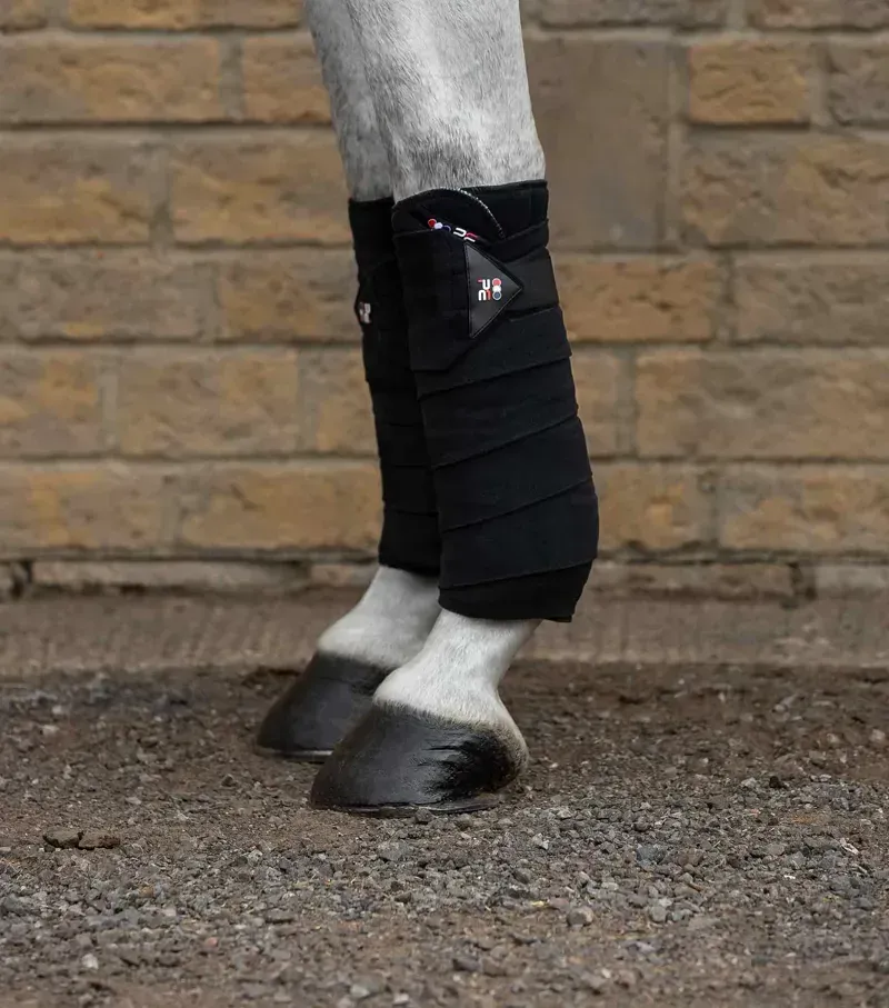 Premier Equine Horse Bandage Pad Wraps - Black-1