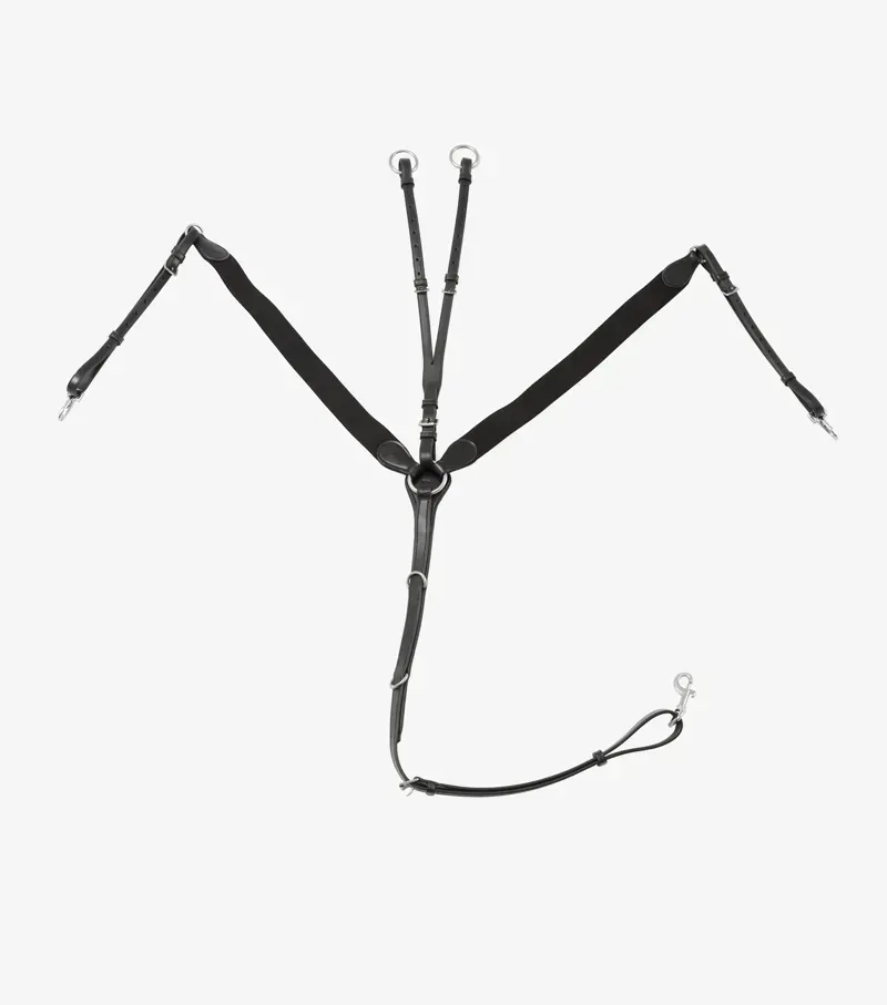 Premier Equine Baressa Elastic Jumping Breastplate - Black-3