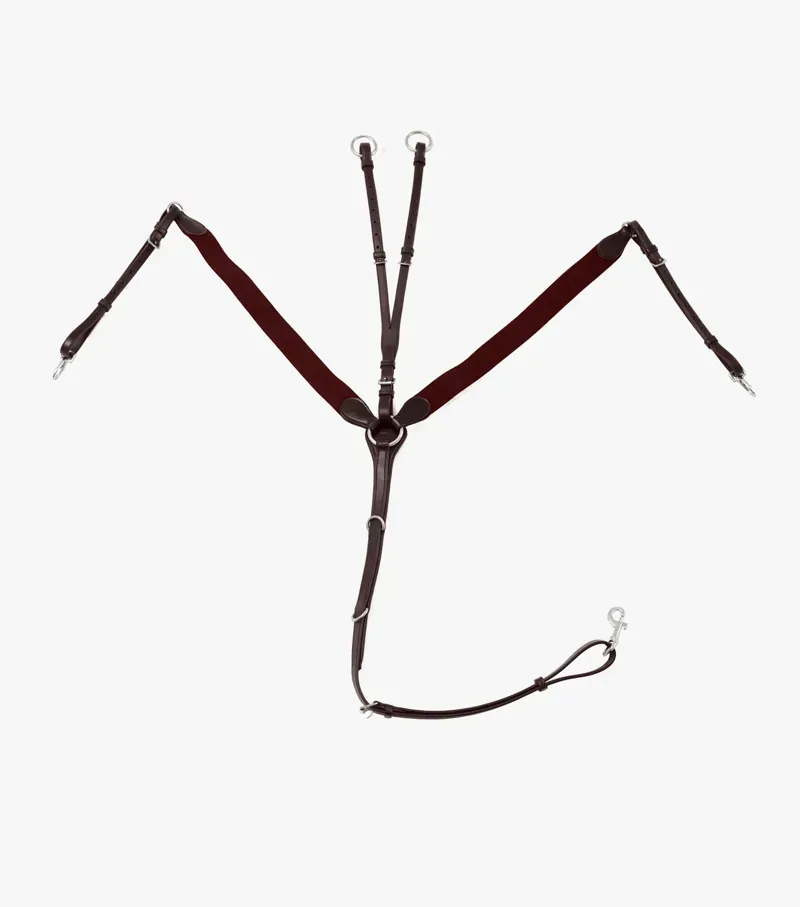 Premier Equine Baressa Elastic Jumping Breastplate - Brown-3