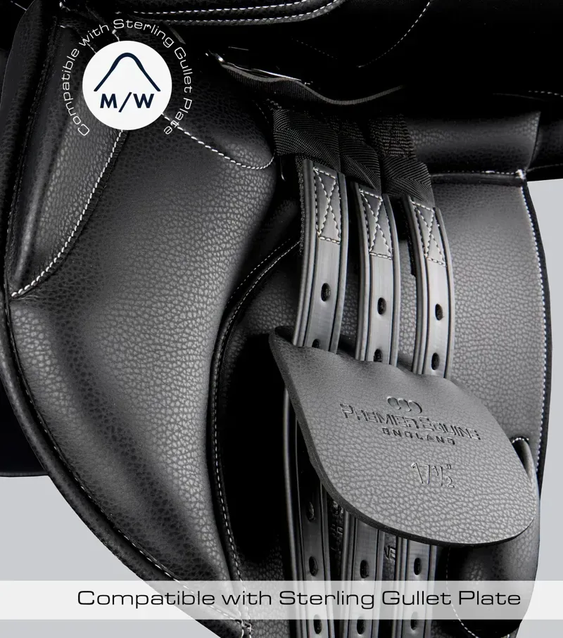 Premier Equine Bastia Synthetic Jump Saddle - Black-1