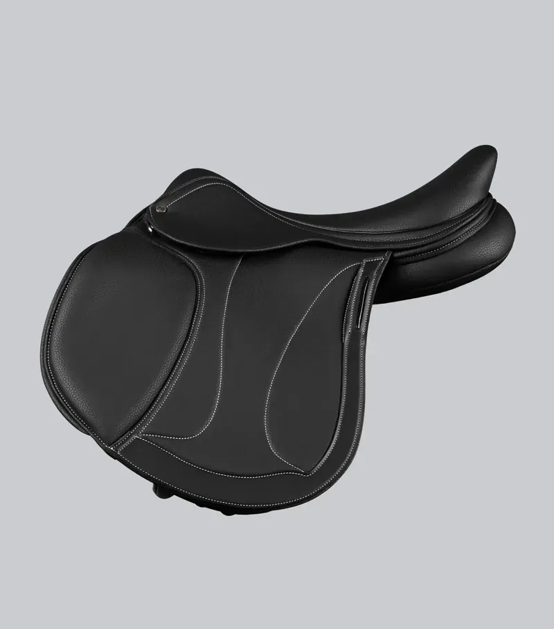 Premier Equine Bastia Synthetic Jump Saddle - Black-2