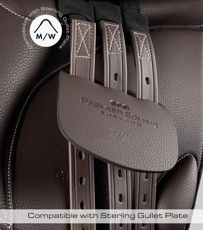 Premier Equine Bastia Synthetic Jump Saddle - Dark Havana-1