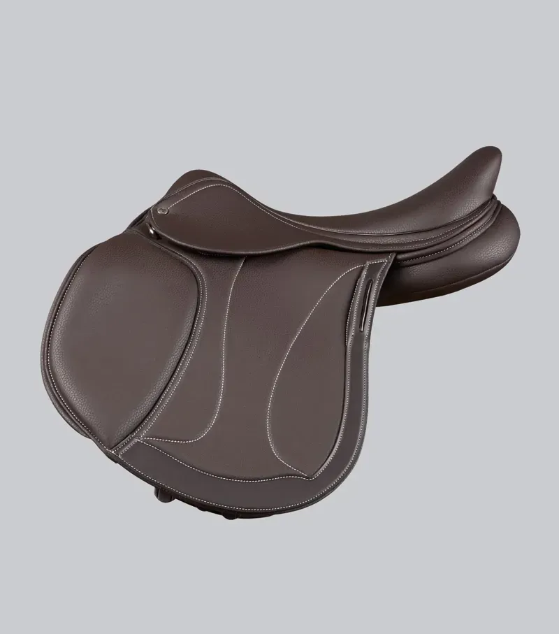 Premier Equine Bastia Synthetic Jump Saddle - Dark Havana-2