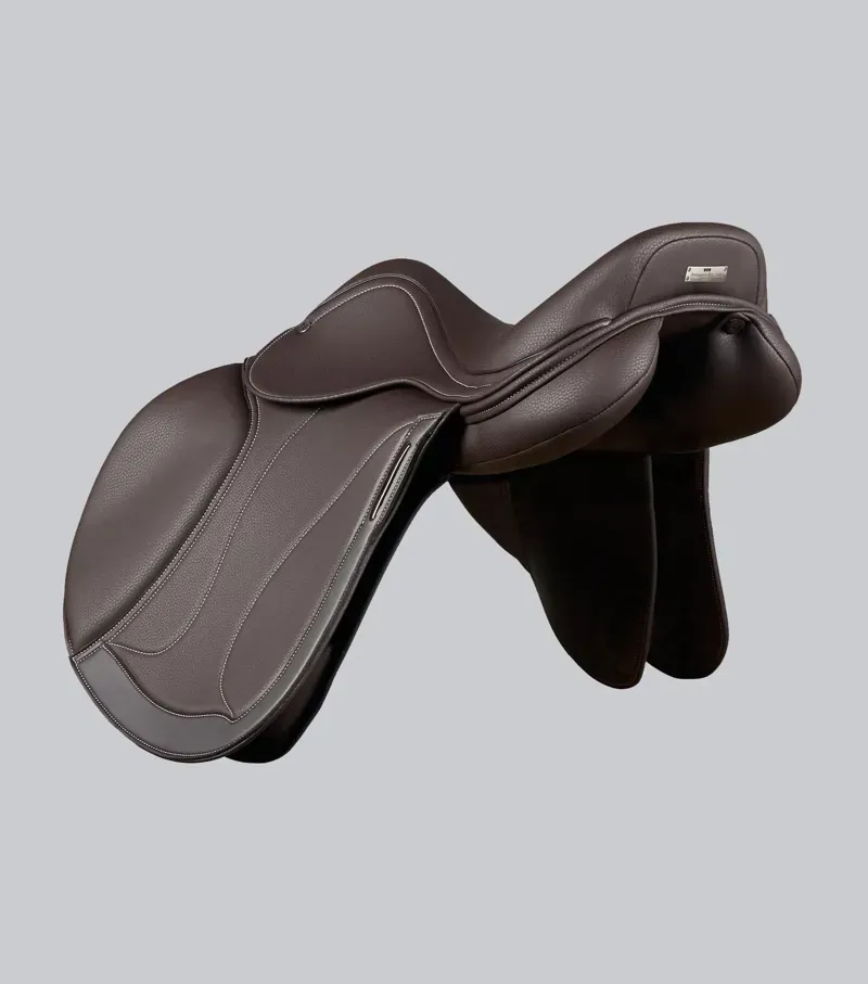 Premier Equine Bastia Synthetic Jump Saddle - Dark Havana-3