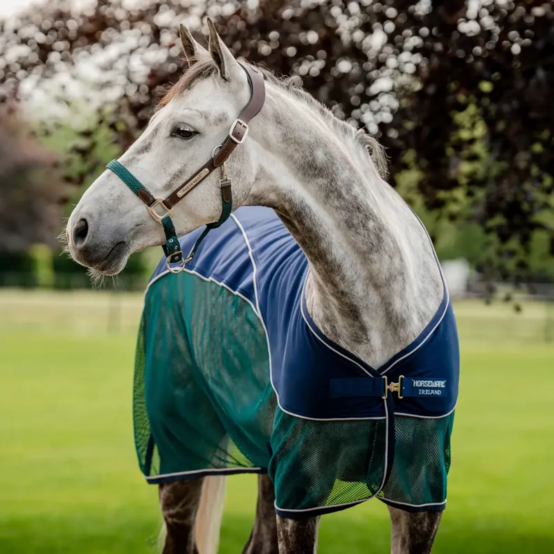 Horseware Signature Sport Cooler  Rug - Navy/Hunter Green-2