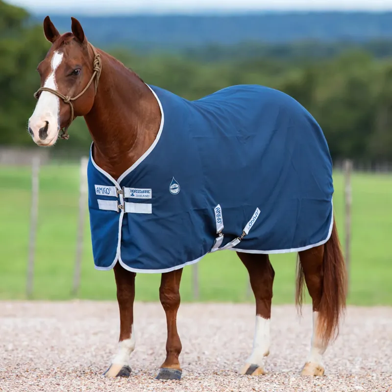 Horseware Amigo Stable Sheet - Navy/Silver