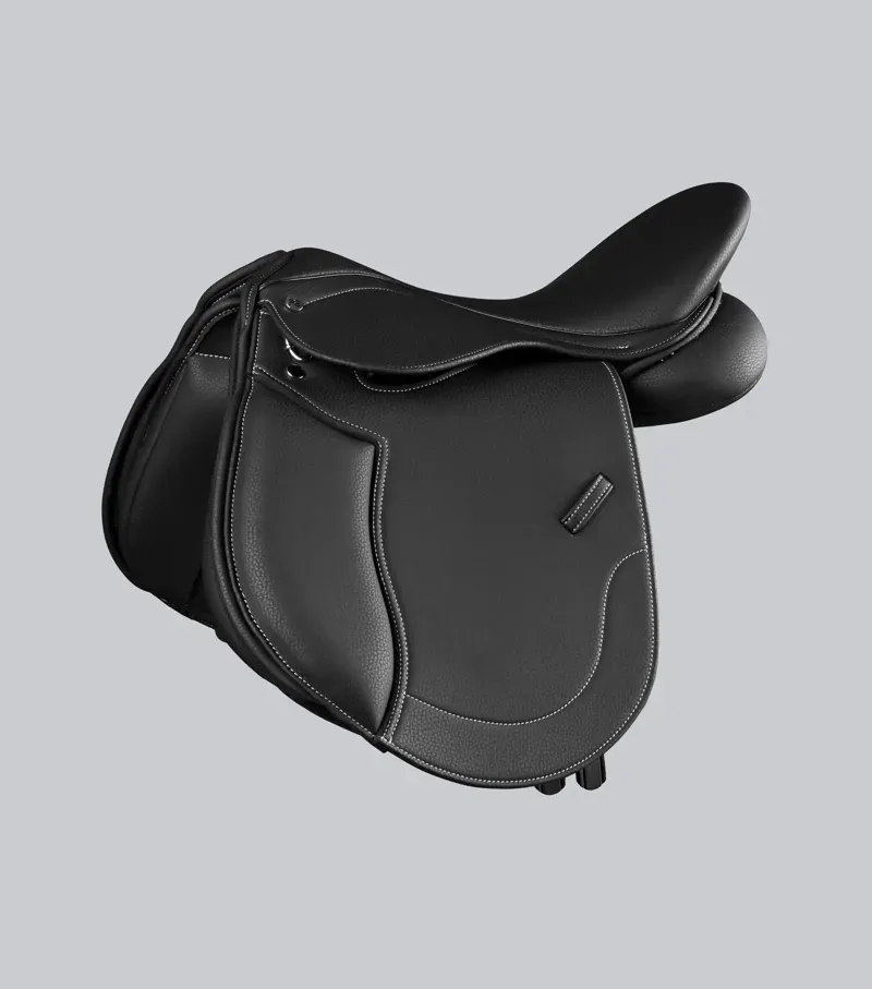 Premier Equine Biarritz Synthetic Pony Jump Saddle - Black