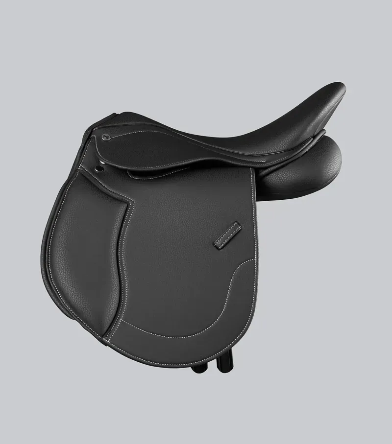 Premier Equine Biarritz Synthetic Pony Jump Saddle - Black-2