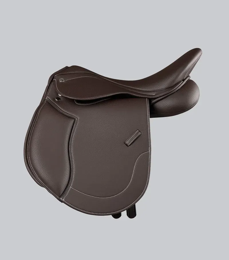 Premier Equine Biarritz Synthetic Pony Jump Saddle - Dark Havana
