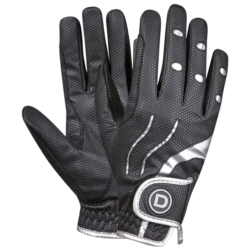 Dublin Pro Everyday Riding Gloves  - Black/Silver