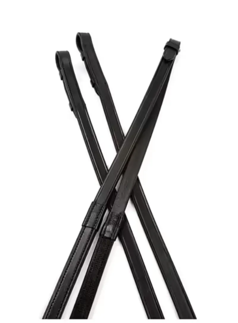 Collegiate One Sided Rubber Reins IV - Black
