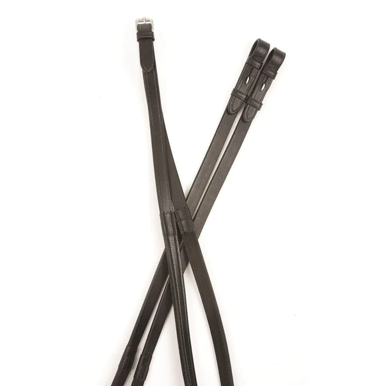 Kincade One Sided Rubber Reins - Brown - 54 - Slight Seconds