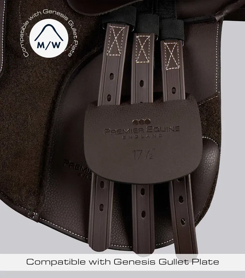 Premier Equine Bourges Synthetic GP Saddle - Dark Havana-1