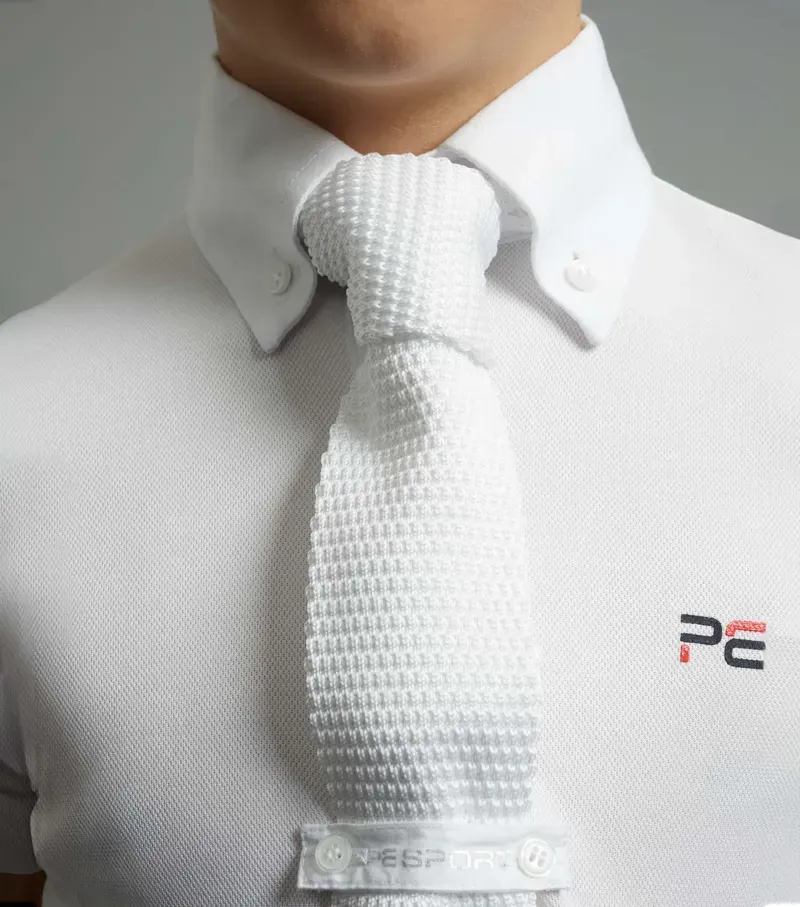 Premier Equine Boy's Mini Antonio Short Sleeve Show Shirt - White-3