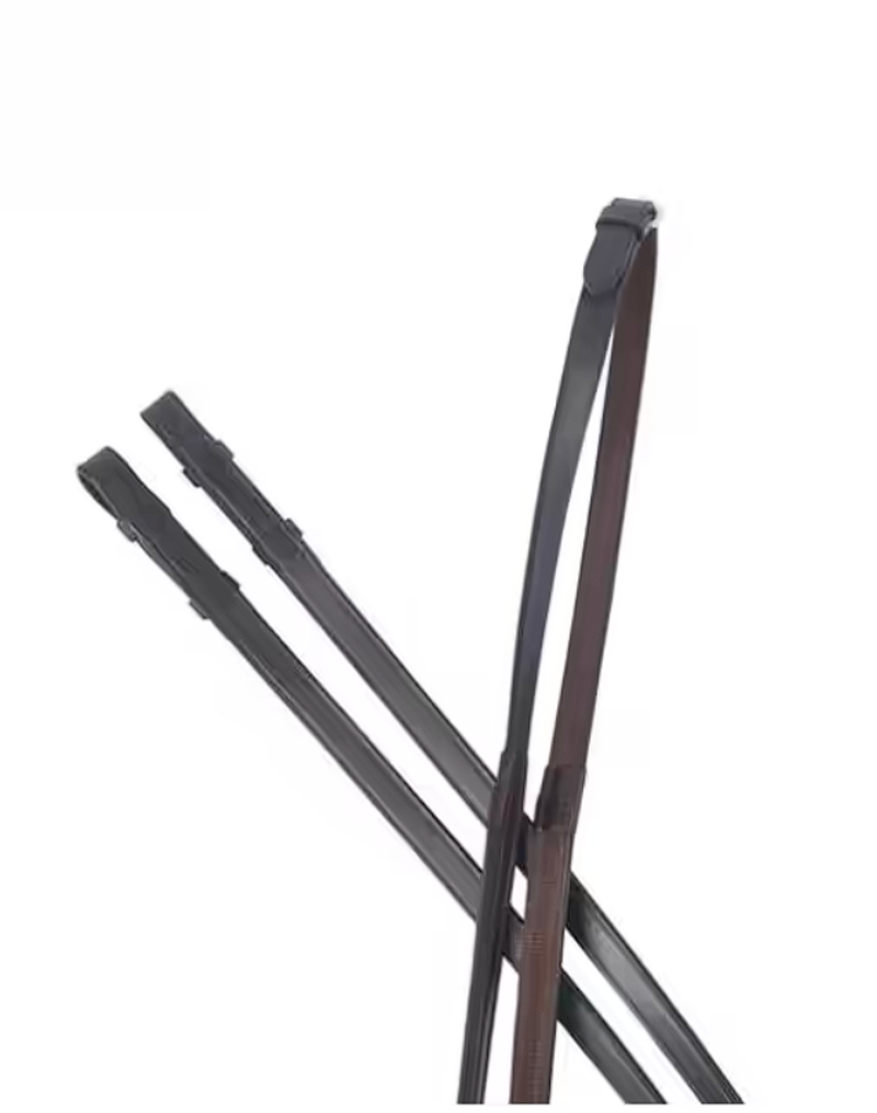 Collegiate One Sided Rubber Reins IV - Brown