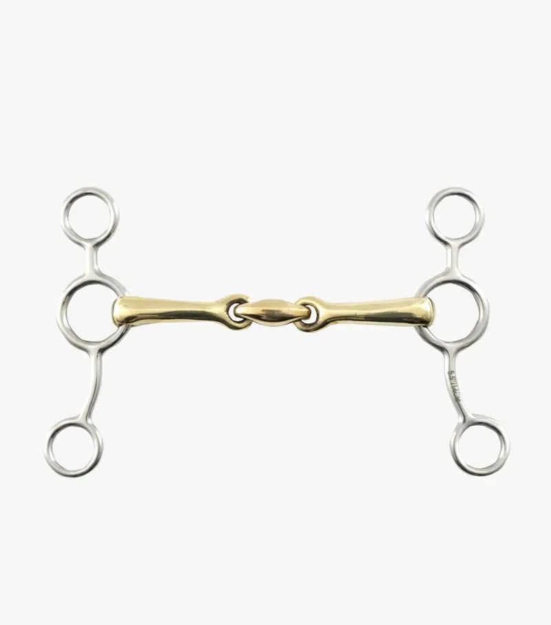 Premier Equine Brass Alloy Tom Thumb Bit With Lozenge - Silver