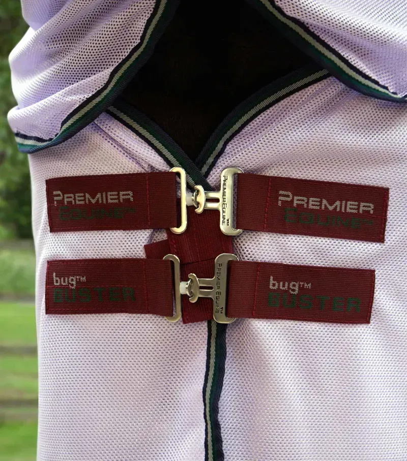 Premier Equine Bug Buster Fly Rug With Detachable Neck And Belly Flap - Lavender-3