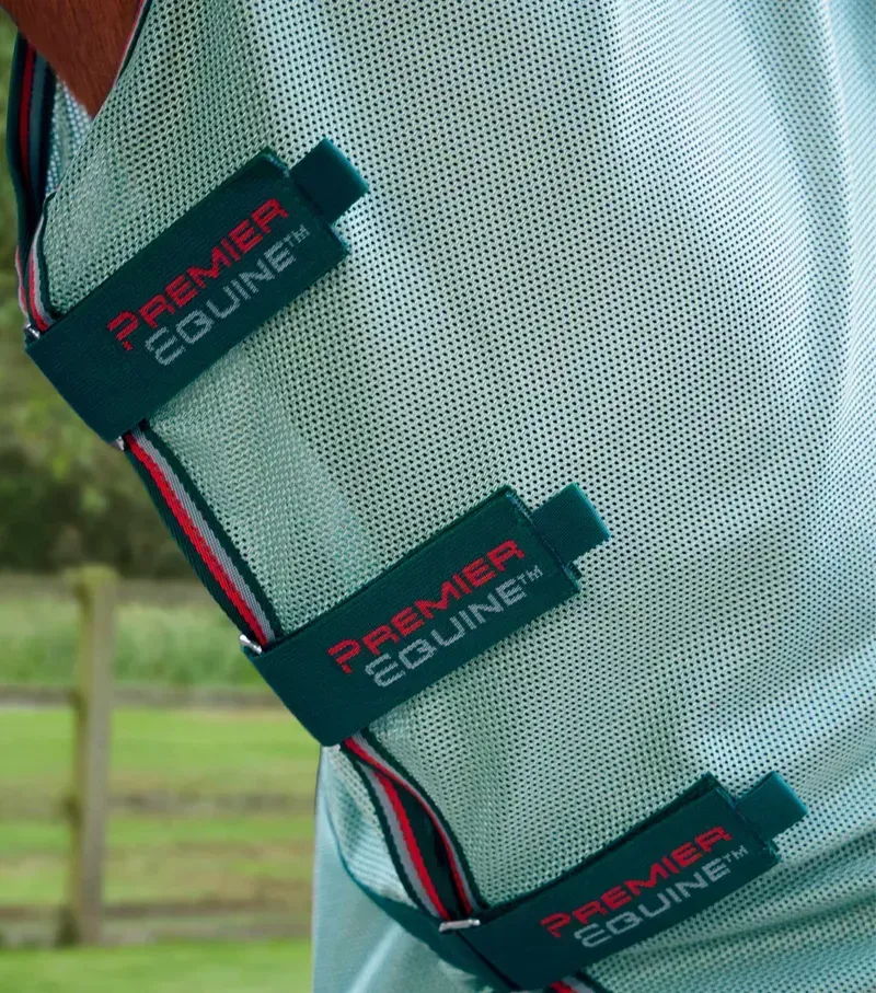 Premier Equine Bug Buster Fly Rug With Detachable Neck And Belly Flap - Mint Green-1