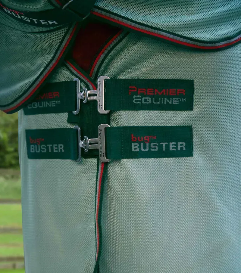 Premier Equine Bug Buster Fly Rug With Detachable Neck And Belly Flap - Mint Green-3