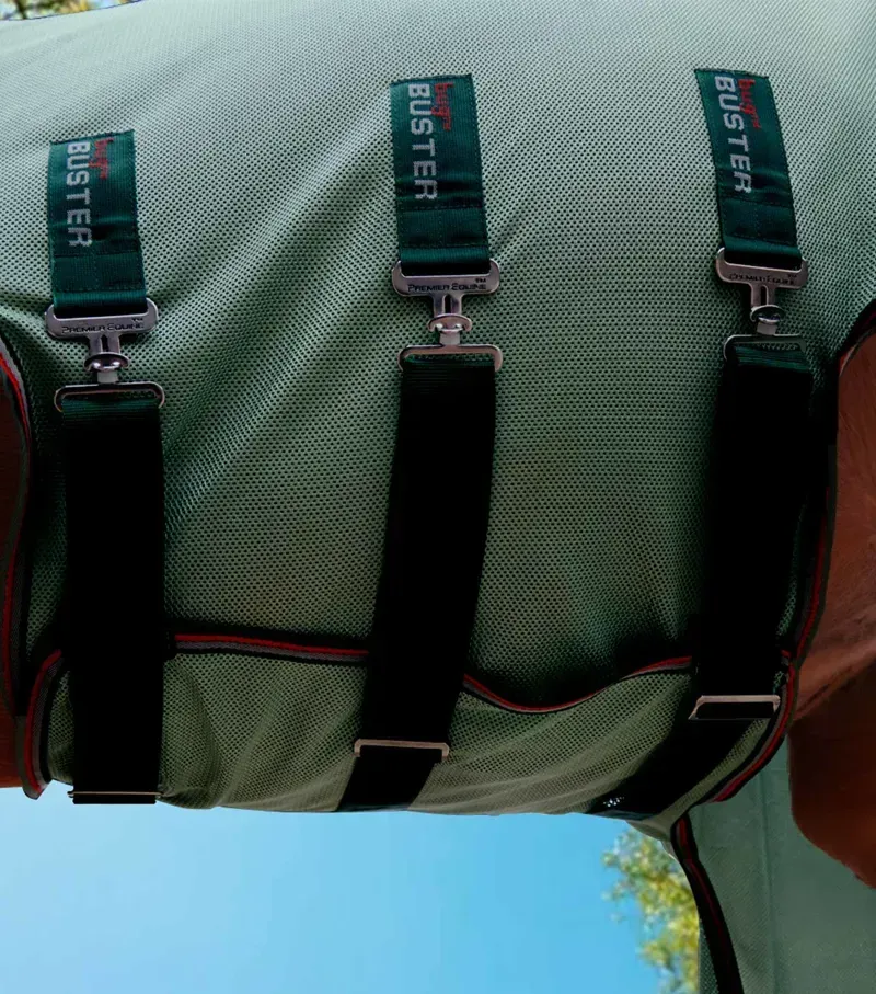Premier Equine Bug Buster Fly Rug With Detachable Neck And Belly Flap - Mint Green-4