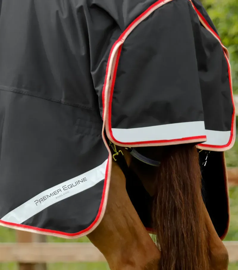 Premier Equine Buster 100g Turnout Rug With Snug-Fit Neck Cover - Black-5