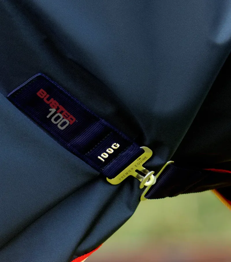 Premier Equine Buster 100g Turnout Rug With Snug-Fit Neck Cover - Navy-4