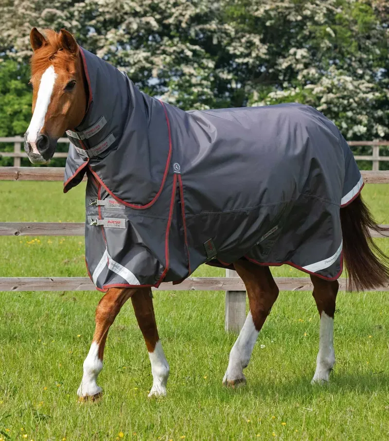 Premier Equine Buster 150g Turnout Rug With Classic Neck Cover - Grey