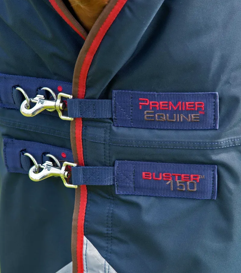 Premier Equine Buster 150g Turnout Rug With Classic Neck Cover - Navy-3
