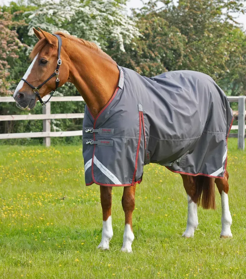 Premier Equine Buster 150g Turnout Rug With Classic Neck Cover - Grey-2