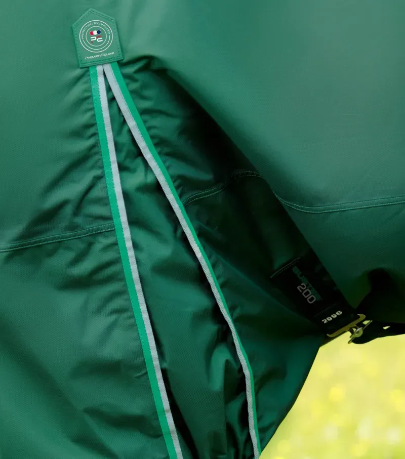 Premier Equine Buster 200g Turnout Rug With Snug-Fit Neck Cover - Green-3