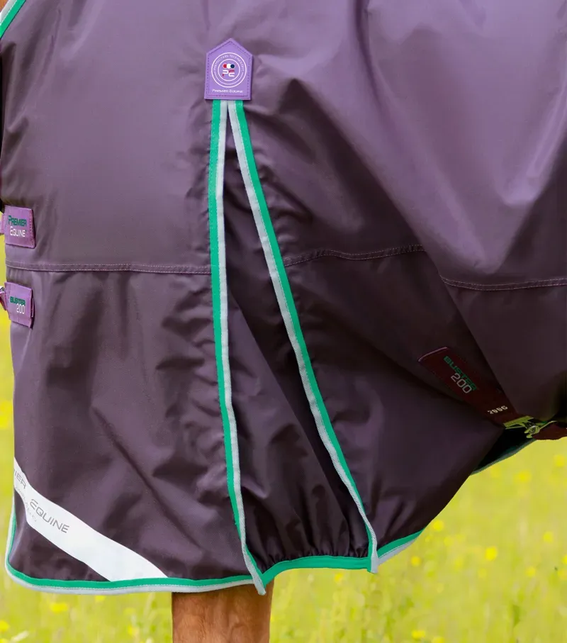 Premier Equine Buster 200g Turnout Rug With Snug-Fit Neck Cover - Purple-3