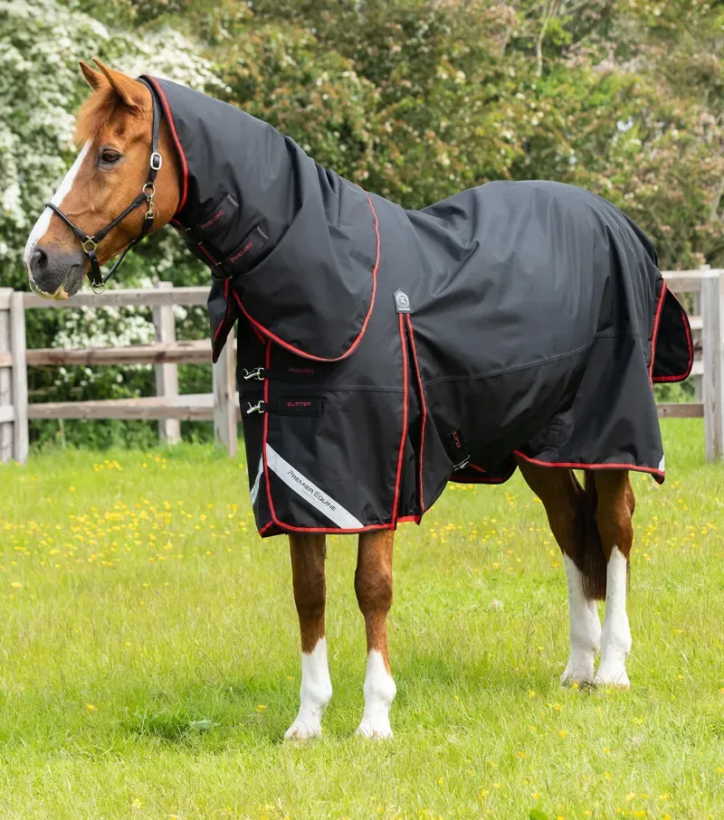 Premier Equine Buster 250g Turnout Rug With Classic Neck Cover - Black