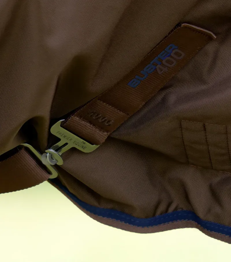 Premier Equine Buster 400g Turnout Rug With Snug-Fit Neck Cover - Brown-4