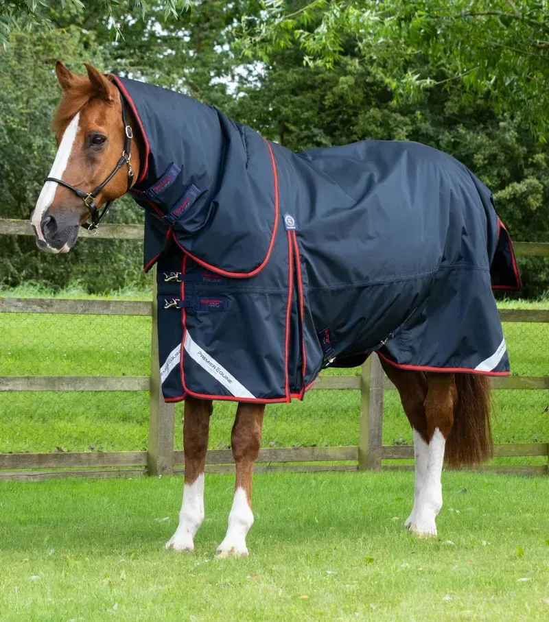 Premier Equine Buster 420g Turnout Rug With Classic Neck Cover - Navy
