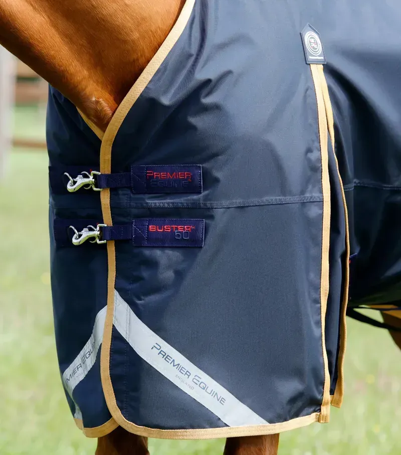 Premier Equine Buster 50g Original Turnout Rug - Navy-2