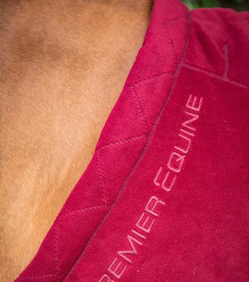 Premier Equine Buster Fleece Cooler Rug Continental Edition - Burgundy-1