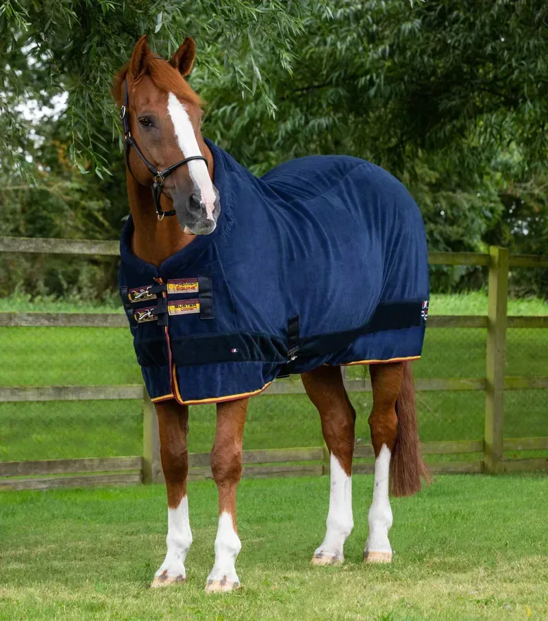 Premier Equine Buster Fleece Cooler Rug Continental Edition - Navy