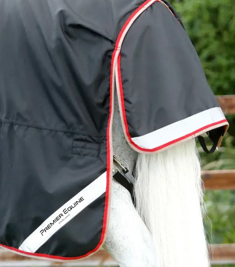 Premier Equine Buster Hardy 100g Half Neck Turnout Rug - Black-3