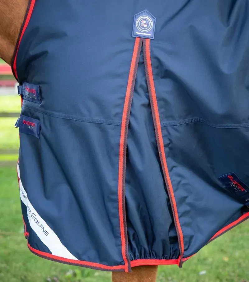 Premier Equine Buster Hardy 200g Half Neck Turnout Rug - Navy-3