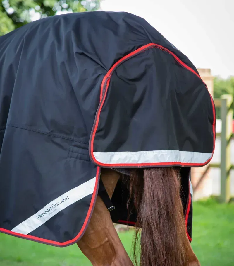 Premier Equine Buster Hardy 400g Half Neck Turnout Rug - Black-4