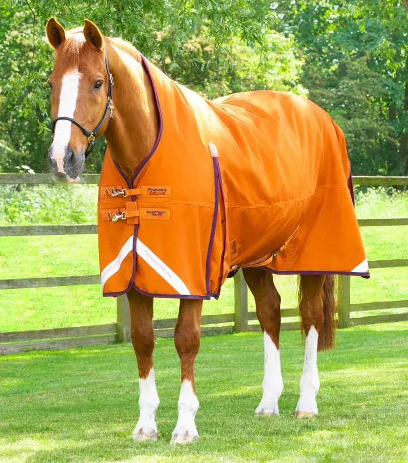 Premier Equine Buster Hardy 200g Half Neck Turnout Rug - Burnt Orange
