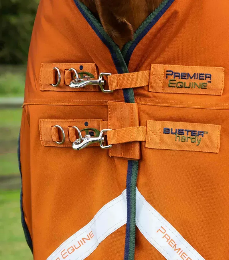 Premier Equine Buster Hardy 400g Half Neck Turnout Rug - Burnt Orange-1