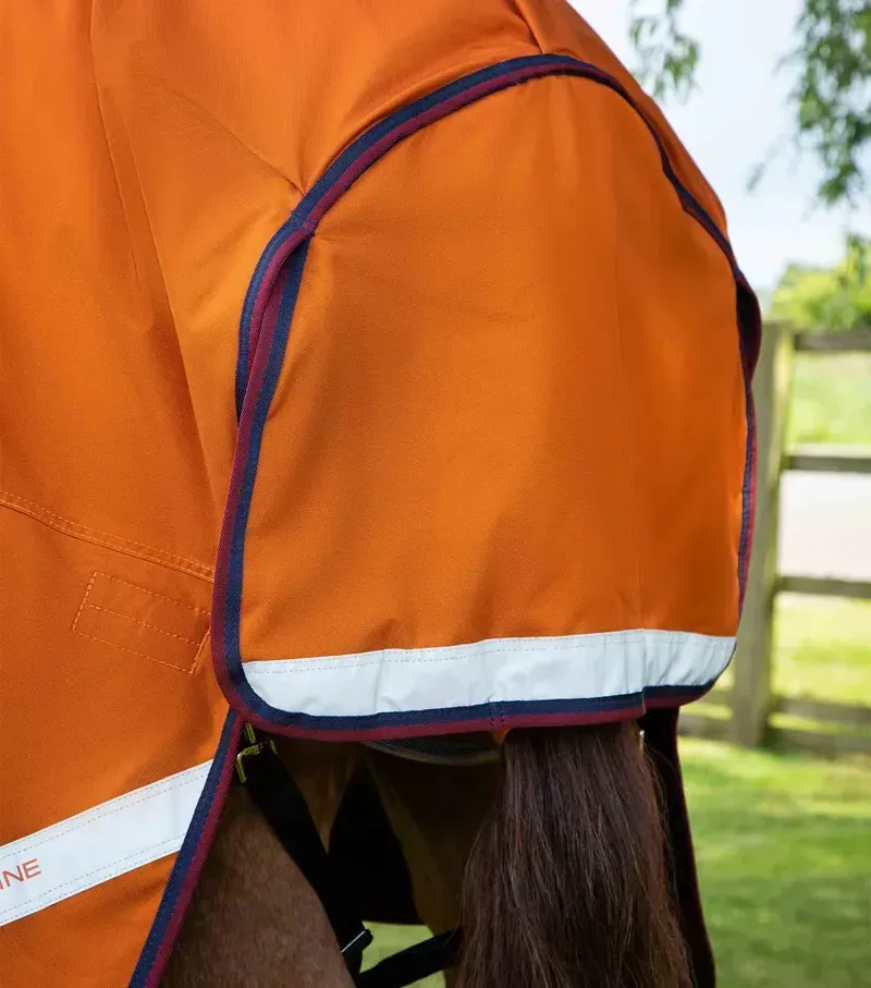 Premier Equine Buster Hardy 200g Half Neck Turnout Rug - Burnt Orange-4