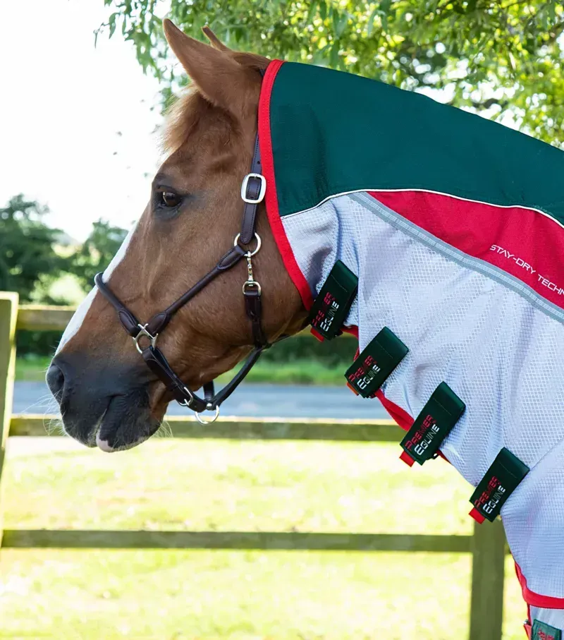Premier Equine Buster Stay-Dry Super Lite Fly Rug With Surcingles - Green-1