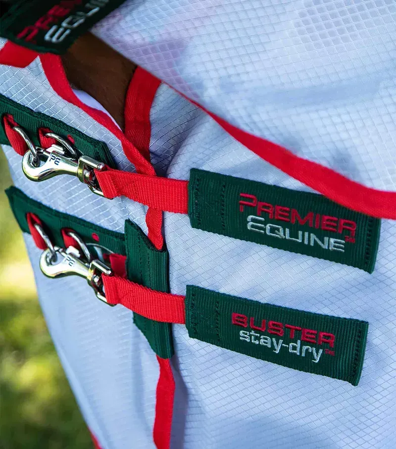Premier Equine Buster Stay-Dry Super Lite Fly Rug With Surcingles - Green-2
